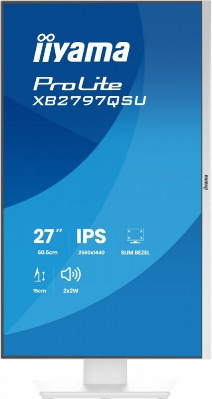IIYAMA Monitor 27 cali XB2797QSU-W1 IPS, QHD, 2xHDMI, DP, 350cd, 75Hz, 1000:1, USB HUB x4