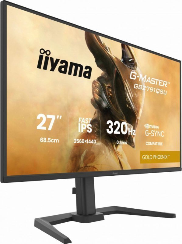 IIYAMA Monitor 25 cali GB2791QSU-B1 0.6ms,DP,2xHDMI 2.1 ,320Hz, Fast IPS,  WQHD,350 cd^m2, USB HUB x4 (2x Type-A, 2x Type-C), G-
