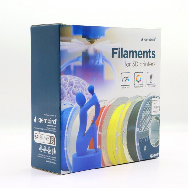 Gembird Filament PETG High Speed, 1,75 mm, 1 kg, żółty