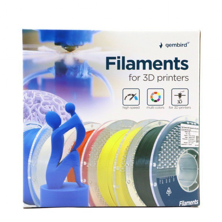 Gembird Filament PETG High Speed, 1,75 mm, 1 kg, żółty