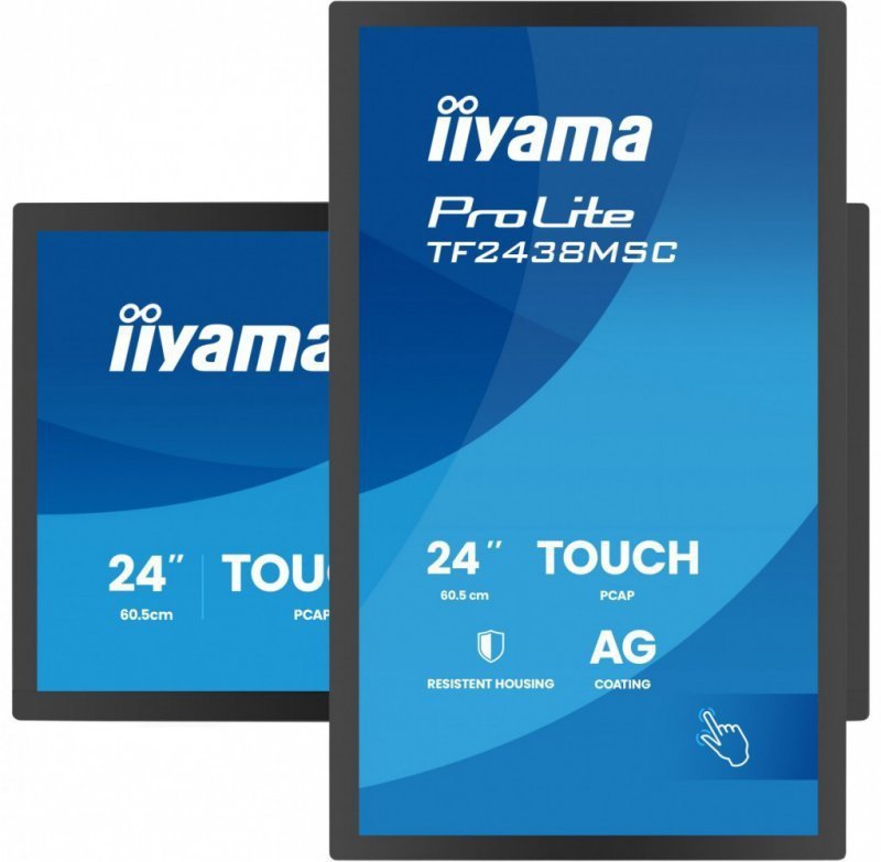 IIYAMA Monitor 24 cale TF2438MSC-B2 IPS,FHD,DP,HDMI,2x2W,2xUSB,600(cd^m2),  10pkt.7H,IP1X(FRONT),PION^POZIOM, 120Hz