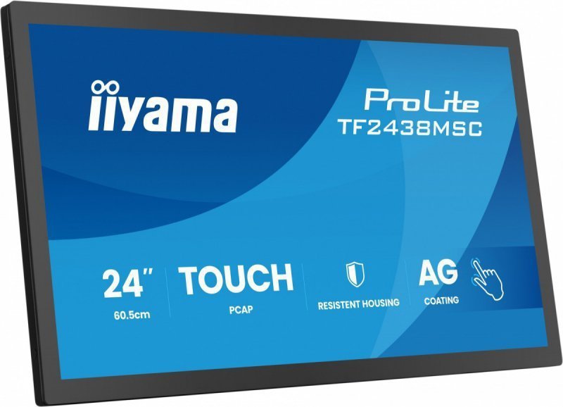 IIYAMA Monitor 24 cale TF2438MSC-B2 IPS,FHD,DP,HDMI,2x2W,2xUSB,600(cd^m2),  10pkt.7H,IP1X(FRONT),PION^POZIOM, 120Hz