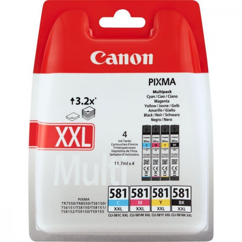 Canon Tusz CLI-581XXL C^M^Y^B MULTIPACK 1998C005