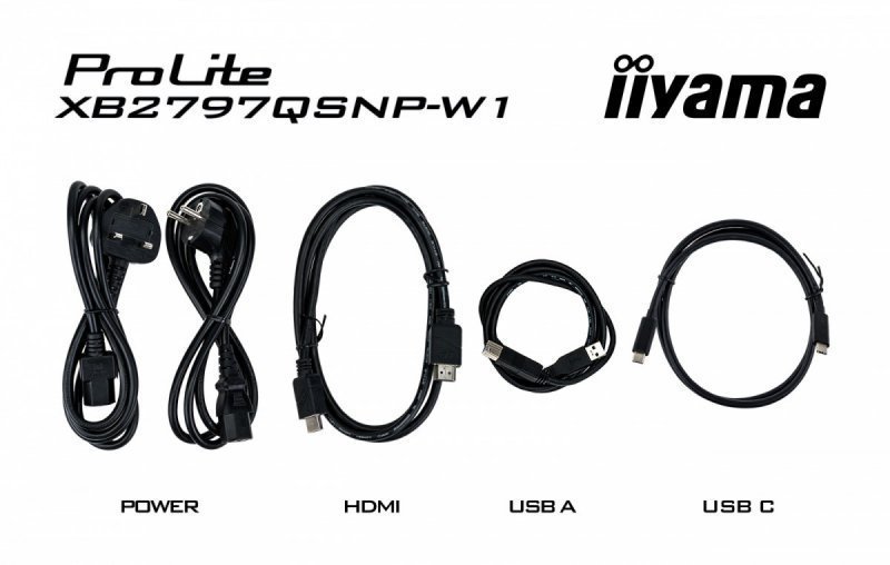 IIYAMA Monitor  27 cali XB2797QSNP-W1 IPS,QHD,USB-c Dock 96W,HDMI, 350cd,1ms, DP, DisplayPort x1 (Daisy Chain MST max. 2560 x144