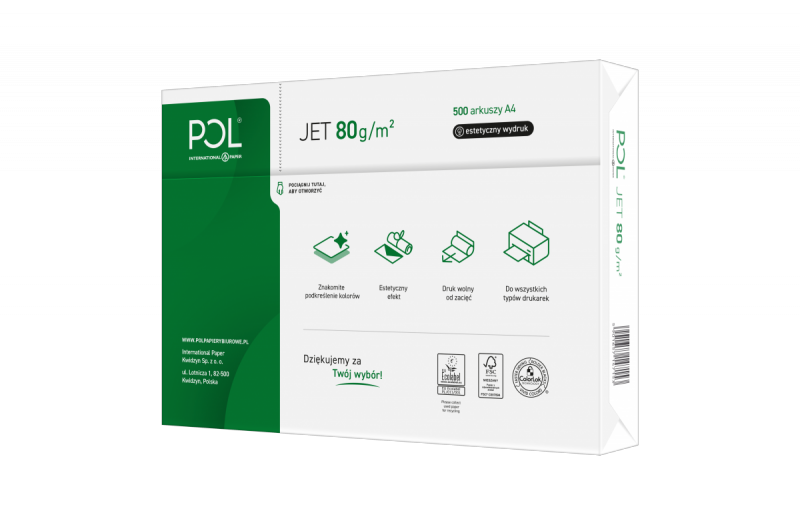 Papier biurowy POLjet Prime A4 80g
