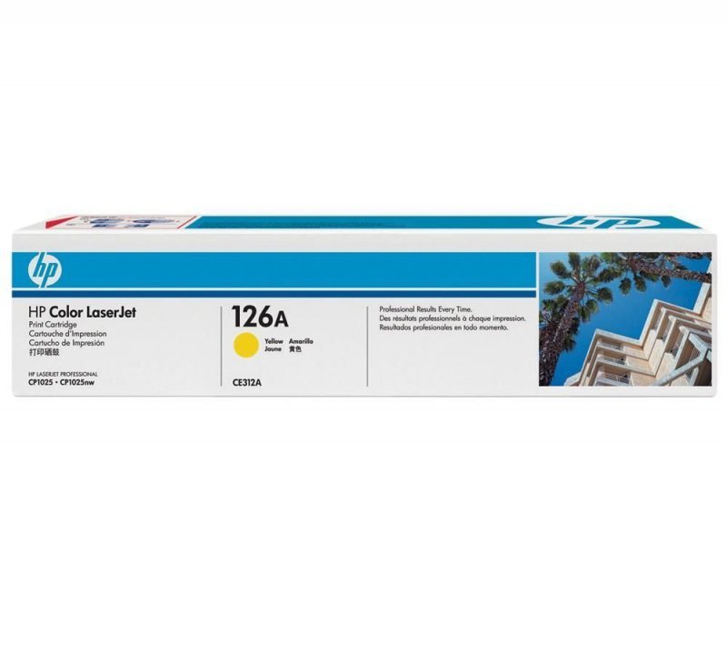 Toner HP 126A Yellow LaserJet Print Cart (CE312A)