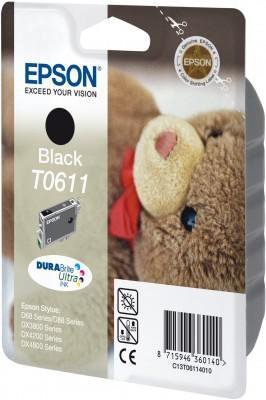 Wkład czarny do Epson Stylus D88^D68PE^DX4800^38503800^^4850 wyd 250 str, poj. 8ml T0611