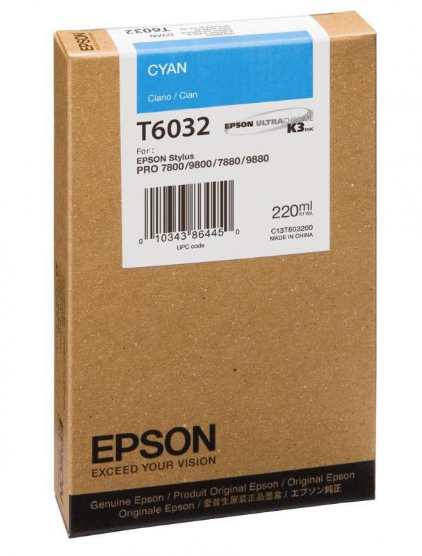 Atrament Cyan 220 ml do Epson Stylus Pro 7800^7880^9800^9880 C13T603200