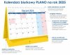 Kalendarz 2025 PLANO stojący na twardej podstawce