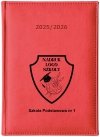 kalendarze książkowe z logo i danymi szkoły