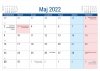  Kalendarz biurkowy stojący na podstawce PLANO 2022 czarny