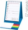 Kalendarz biurkowy z notesem i znacznikami TOP tygodniowy 2021 niebieski