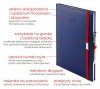 Notes A4 z długopisem w skóropodobnej okleinie z ozdobnym tłoczeniem 