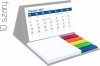 Kalendarz biurkowy z notesem i znacznikami MINI 2021 szary
