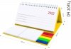Kalendarz biurkowy z notesami i znacznikami MIDI TYGODNIOWY 2022 żółty