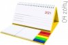 Kalendarz biurkowy z notesami i znacznikami MIDI TYGODNIOWY 2021 żółty