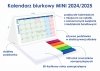 Poręczny kalendarz na biurko z notesem i znacznikami