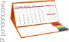 Kalendarz biurkowy z notesami i znacznikami MIDI 3-miesięczny 2021 pomarańczowy