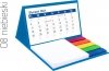 Kalendarz biurkowy z notesem i znacznikami MINI 2021 niebieski