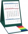 Kalendarz biurkowy z notesem i znacznikami TOP 3-miesięczny 2022 zielony