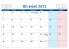  Kalendarz biurkowy stojący na podstawce PLANO 2022 seledynowy