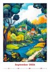 H21 Kalendarz ścienny wieloplanszowy Art Naive 2026