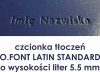 imię i nazwisko wytłoczone na okładce