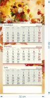 Wymiary kalendarza trójdzielnego z płaską główką