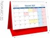 Kalendarz biurkowy stojący na podstawce PLANO 2021 czerwony 02