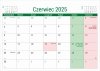 Kalendarz na biurko - czerwiec 2025