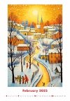 Kalendarz ścienny wieloplanszowy Art Naive Al 2025 - luty 2025