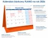 Kalendarz 2026 PLANO stojący na twardej podstawce