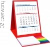 Kalendarz biurkowy z notesem i znacznikami TOP 3-miesięczny 2021 czerwony