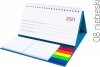 Kalendarz biurkowy z notesami i znacznikami MIDI TYGODNIOWY 2021 niebieski