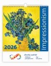 kalendarz ścienny wieloplanszowy Impressionism 2026 z logo