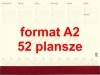 wymiary biuwarów w formacie A2 z 52 planszami na rok 2025