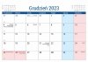 Kalendarz biurkowy PLANO dla uczniów i nauczycieli kartka z kalendarium - grudzień 2023
