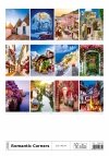 H19 Kalendarz ścienny wieloplanszowy Romantic Corners 2026 Z NADRUKIEM