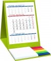 Kalendarz biurkowy z notesem i znacznikami TOP 3-miesięczny 2022 seledynowy
