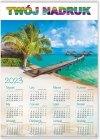 Kalendarz plakatowy A1/02 Tropikalna plaża 2023 - Z NADRUKIEM