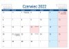 Kalendarz na biurko stojący PLANO na rok 2022 - czerwiec