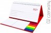 Kalendarz biurkowy z notesami i znacznikami MIDI TYGODNIOWY 2021 czerwony