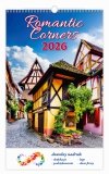 H19 Kalendarz ścienny wieloplanszowy Romantic Corners 2026 Z NADRUKIEM