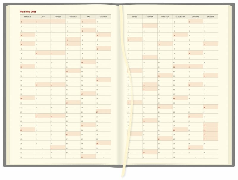 kalendarz z planem roku 2026