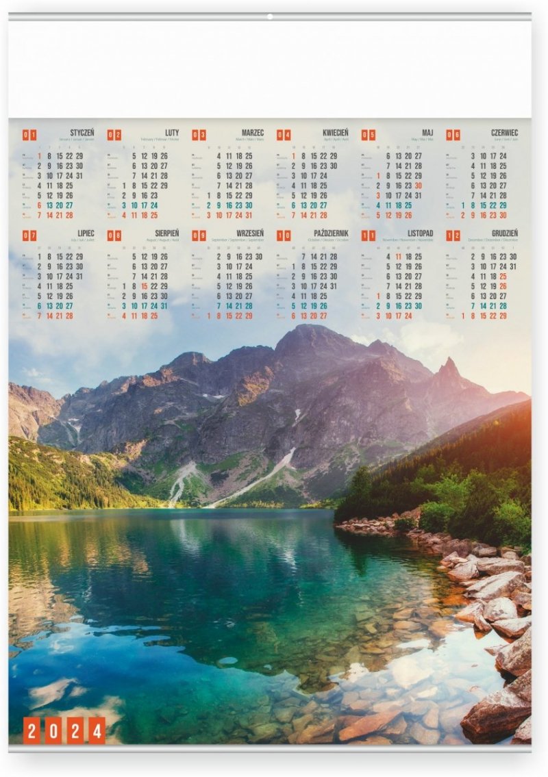 Kalendarz plakatowy A1/03 Górski pejzaż 2024