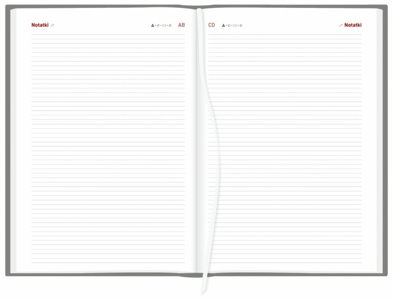 notes teleadresowy w kalendarzu B5 tygodniowym