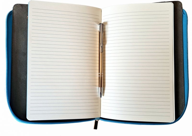 środek notesu w linię do oprawy ZIP na suwak