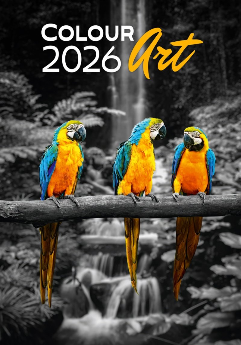 H20 Kalendarz ścienny wieloplanszowy Colour Art 2026 Z NADRUKIEM