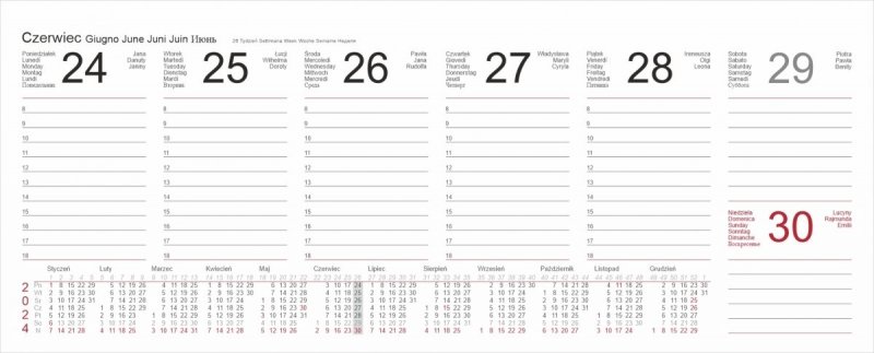 Kalendarz roku szkolnego 2023/2024 do postawienia na biurku