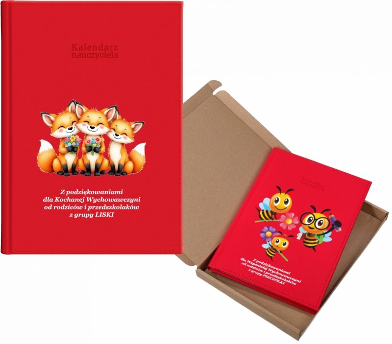 kalendarz dla nauczyciela na rok 2026/2027 z pudełkiem w komplecie
